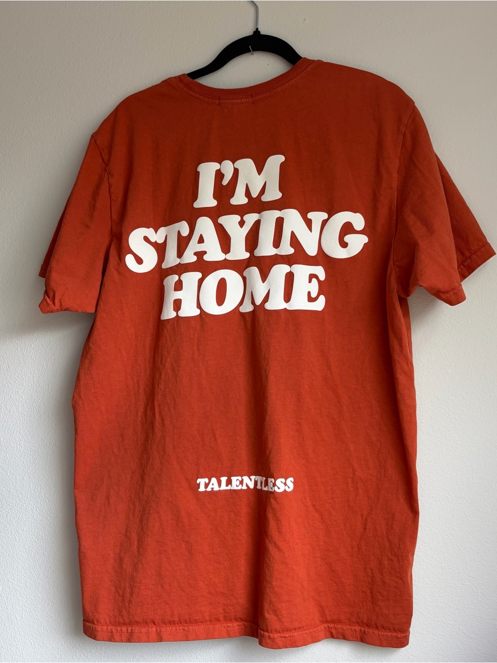 TALENTLESS Rust Graphic Tee with White Print